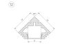 Профиль Arlight PDS45-T-2000 ANOD 012092