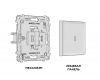 Комплект механизма 1-кл проходного выключателя с подсветкой Ambrella Volt Alfa MA902030