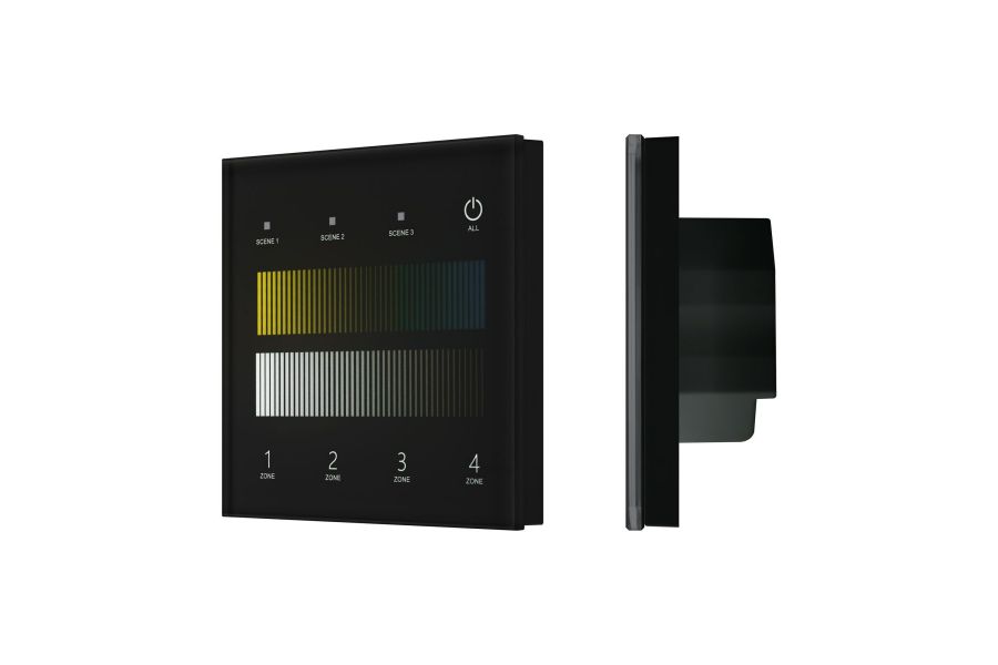 Сенсорная панель Arlight SMART-DALI-301-11-4G-3SC-DT8 Черная (230V, встраиваемая, 2.4G) (IARL, IP20 Пластик) 060792