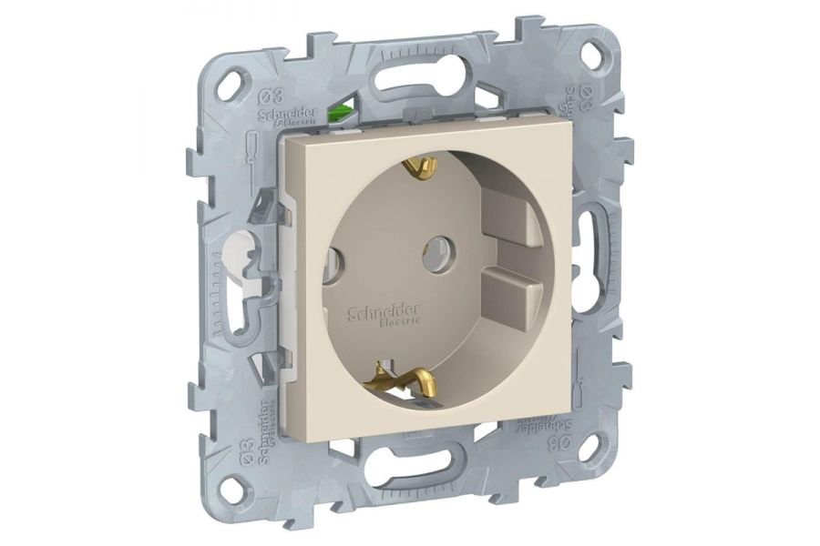 Розетка Schneider Electric Unica New с/з без шторок 16A 250V NU505644