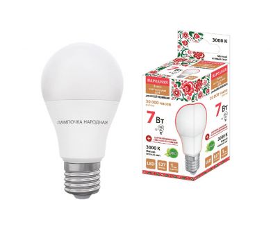 Лампа светодиодная TDM Electric Народная E27 7W 3000K матовая SQ0340-1505