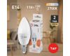 Лампа светодиодная Эра E14 11W 2700K LED B35-11W-827-E14 Б0032980