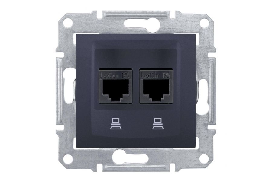 Розетка компьютерная 2хRJ45 Schneider Electric Sedna STP SDN5000170