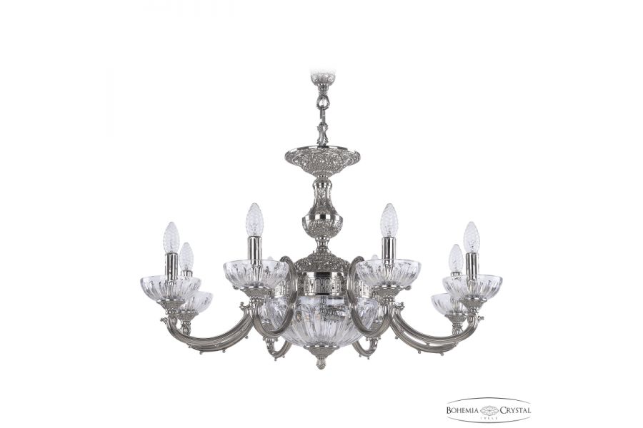 Подвесная люстра Bohemia Ivele Crystal Verona 72209P/8/210 Ni P Clear/M-1H