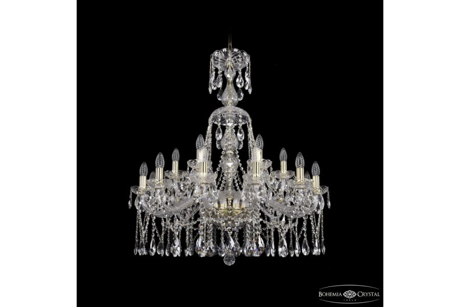 Подвесная люстра Bohemia Ivele Crystal 1413/12+6/300/XL-95 G