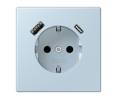 Купить Розетка 2K+З USB Typ AC Jung LC1520-15CA208 Розетка 2K+З USB Typ AC Jung LC1520-15CA208