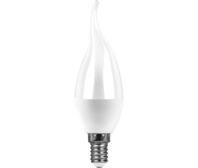 Лампа светодиодная Feron LB-97 Свеча на ветру E14 7W 6400K 38135