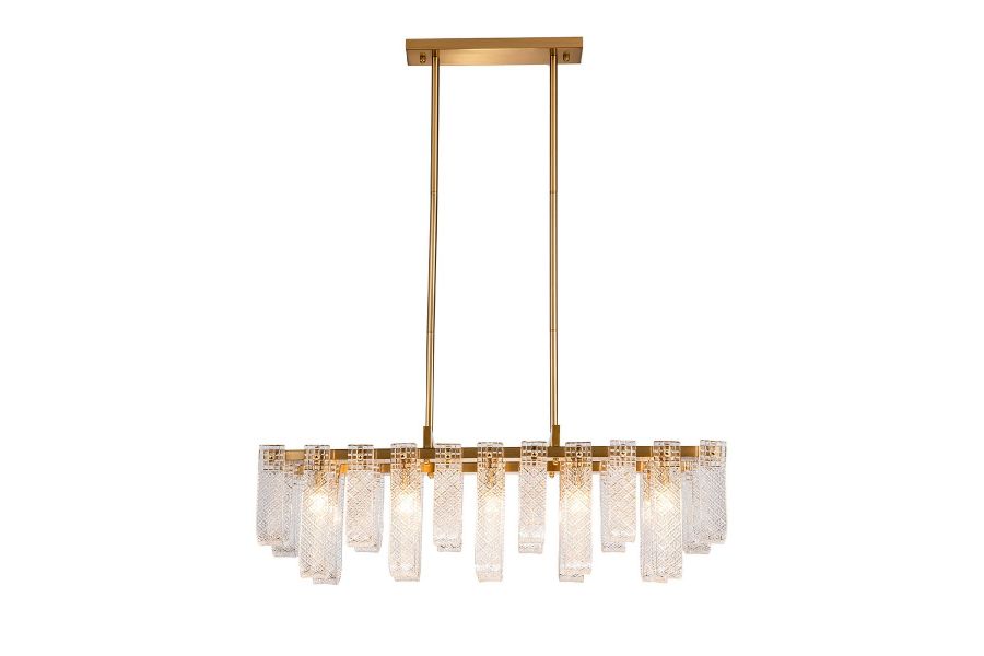 Люстра на штанге Indigo Brina 12027/10PL Brass V000367