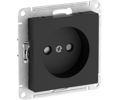 Розетка без заземления со шторками, 16А, мех., быстрозажим. клем. Systeme Electric AtlasDesign Карбон ATN001049S