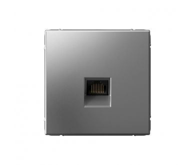 Розетка компьютерная RJ45, кат. 5е Systeme Electric ArtGallery Сталь GAL000983
