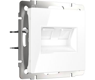 Розетка двойная Ethernet RJ-45 Werkel белый W1181101 4690389155376