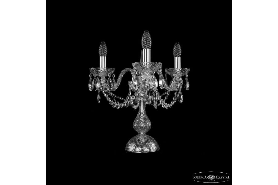 Настольная лампа Bohemia Ivele Crystal 1402L/3/141-39 Ni