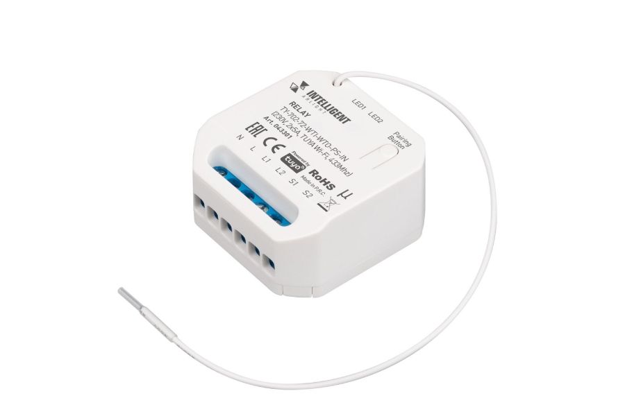 Релейный модуль Arlight TY-702-72-WTI-WTO-PS-IN (230V, 2x5A, TUYA Wi-Fi, 433Mhz) 043301