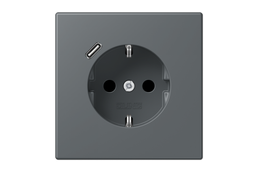 Розетка 2K+З USB Typ C Jung LC1520-18C202
