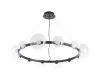 Подвесная люстра Crystal Lux BOSQUE SP12 BLACK/TRANSPARENT