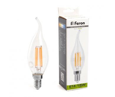 Лампа светодиодная Feron LB-718 Свеча на ветру E14 15W 4000K 38263