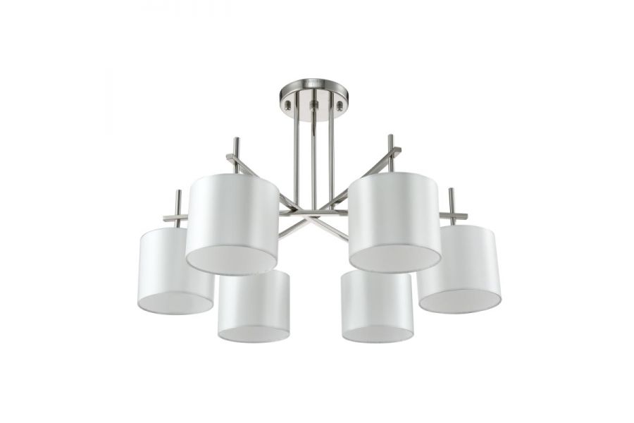 Потолочная люстра Crystal Lux Sergio PL6 Nickel