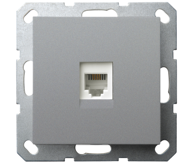 Интернет розетка Jasmart цвет алюминий разъем RJ45 (8/8) G6105S