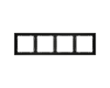 Рамка на 4 поста Voltum S70 VLS100408 (черный матовый)