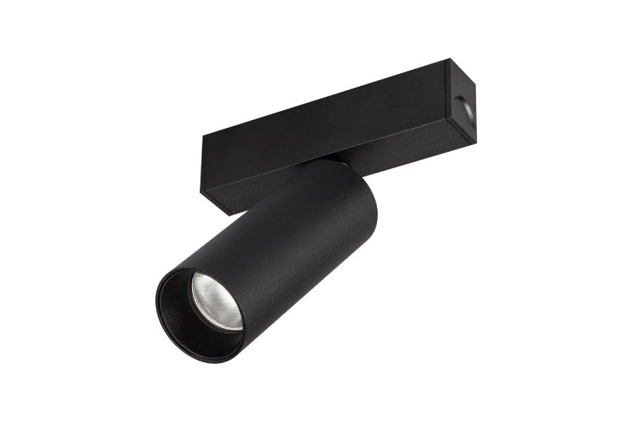 Трековый магнитный светильник Arlight MAG-SPOT-25-R90-9W Warm3000 (BK, 30 deg, 24V, DALI) 046310