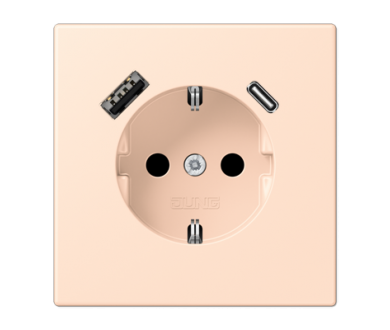 Купить Розетка 2K+З USB Typ AC Jung LC1520-15CA228 Розетка 2K+З USB Typ AC Jung LC1520-15CA228