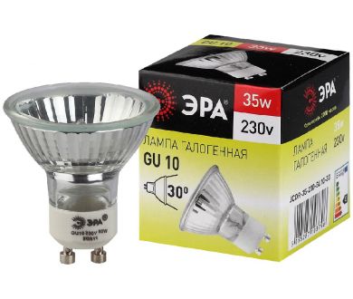 Лампа галогенная Эра GU10 35W 3000K GU10-JCDR (MR16) -35W-230V C0027385