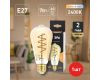 Лампа светодиодная Эра E27 7W 2400K F-LED ST64-7W-824-E27 spiral gold Б0047665