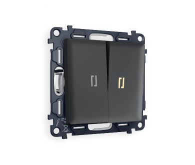 Купить Комплект механизма 2-кл проходного выключателя с подсветкой Ambrella Volt Alfa MA904030 Комплект механизма 2-кл проходного выключателя с подсветкой Ambrella Volt Alfa MA904030