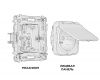Комплект механизма розетки с/з со шторками и крышкой Ambrella Volt Omega MO808010