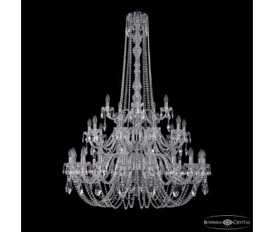 Подвесная люстра Bohemia Ivele Crystal 1402/20+10+5/400/h-158/3d Ni