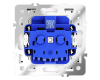 Розетка с защитными шторками и крышкой Voltum S70 VLS040303 (кашемир)