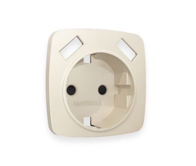 Лицевая панель для розетки с/з со шторками 2USB A+A Ambrella Volt Omega OP3290