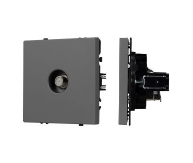 Механизм спутниковой розетки Arlight SCT-NOBE-MST1-SFPL-GR (SAT) (Серый базальт) 054299
