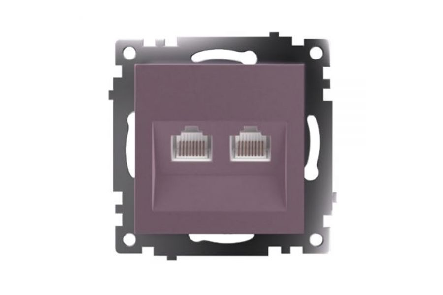 Розетка компьютерная 2-местная RJ-45 Stekker Катрин GLS00-7109-04 50006