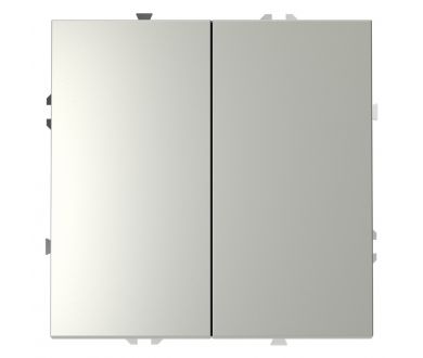 Проходной переключатель двухклавишный Voltum S70 VLS020305 (сталь)