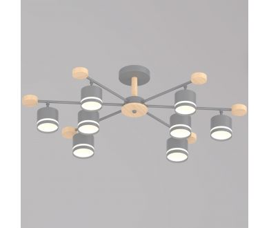 Люстра на штанге Reluce 78730-0.3-08 GX53 GREY+WOOD