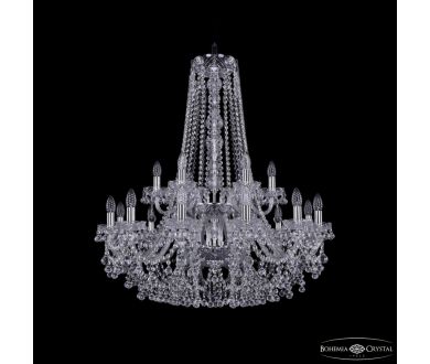 Подвесная люстра Bohemia Ivele Crystal 1409/12+6/300/h-94/2d Ni