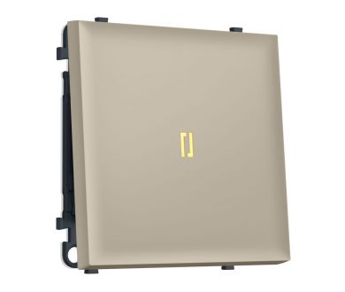 Комплект механизма 1-кл выключателя с подсветкой 3200K SIGMA Кашемир 10A-250V QUANT PRO Ambrella Volt MS342010 (SP3420, PR101, G11Y)