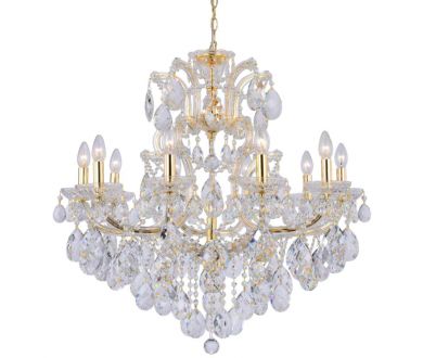 Подвесная люстра Crystal Lux Isabel SP11 Gold/Transparent
