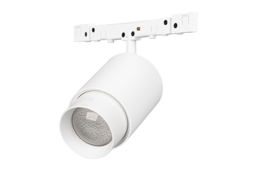 Трековый магнитный светильник Arlight MAG-MICROCOSM-SPOT-ZOOM-R38-5W Day4000 (WH, 10-55 deg, 24V) (IP20 Металл) 051806