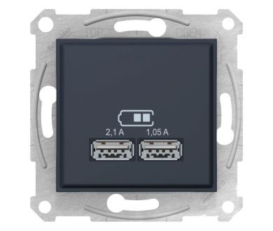 Розетка компьютерная 2xUSB Schneider Electric Sedna 2,1A SDN2710270