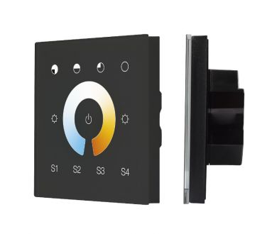 Сенсорная панель Arlight DALI-901-11-1G-4SC-MIX-DT8-IN Black BUS/230V 037195