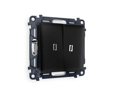 Купить Комплект механизма 2-кл проходного выключателя с подсветкой Ambrella Volt Alfa MA804035 Комплект механизма 2-кл проходного выключателя с подсветкой Ambrella Volt Alfa MA804035