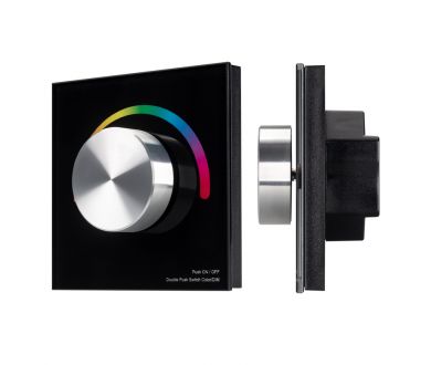 Панель Arlight Smart-P5-RGB-G-IN Black (3V, Rotary, 2.4G) 033757
