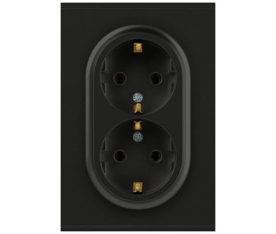 Розетка Эра Arktik 16-2104-05 двойная с заземлением 2X2P+E Schuko 16А-250В антрацит Б0070448