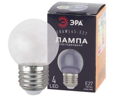 Лампа светодиодная Эра E27 1W 3000K ERAWL45-E27 Б0049572