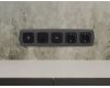 Комплект механизма компьютерной розетки Ambrella Volt RJ-45 (8P8C) CAT6A экранированной с автоматической защитной шторкой OMEGA MO812005 Черный матовый QUANT (OP8120, VM185)