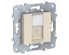 Розетка компьютерная RJ45 Schneider Electric Unica New Cat. 5е UTP NU541144