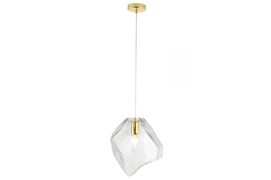 Подвесной светильник Crystal Lux NUESTRO SP1 GOLD/TRANSPARENT
