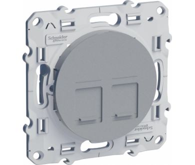 Розетка RJ45 двойная Schneider Electric Odace S53R481
